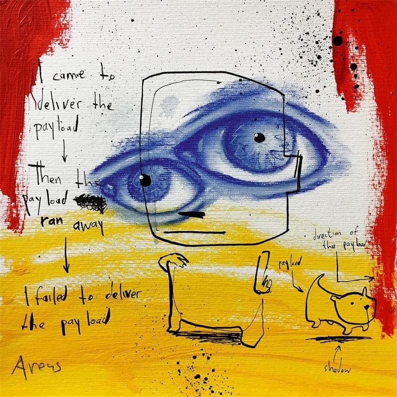 Painting Payload by Arens Jan hein | Painting Raw art Life style Acrylic