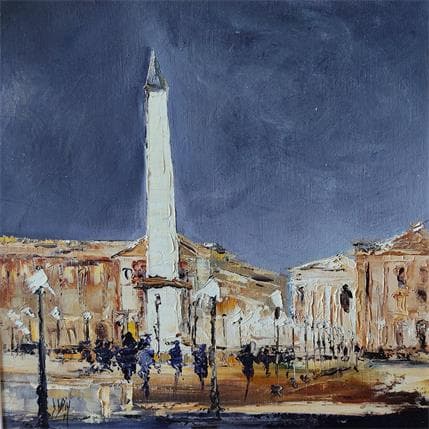 Peinture L'obélisque par Dupin Dominique | Tableau Figuratif Huile Urbain