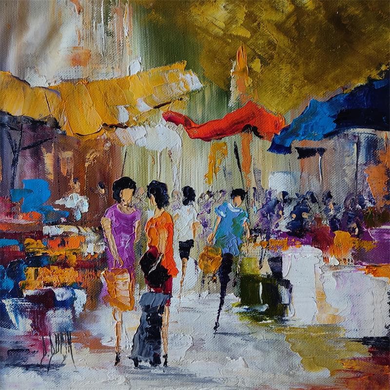 Painting Comment vas tu? by Dupin Dominique | Painting Figurative Life style Oil