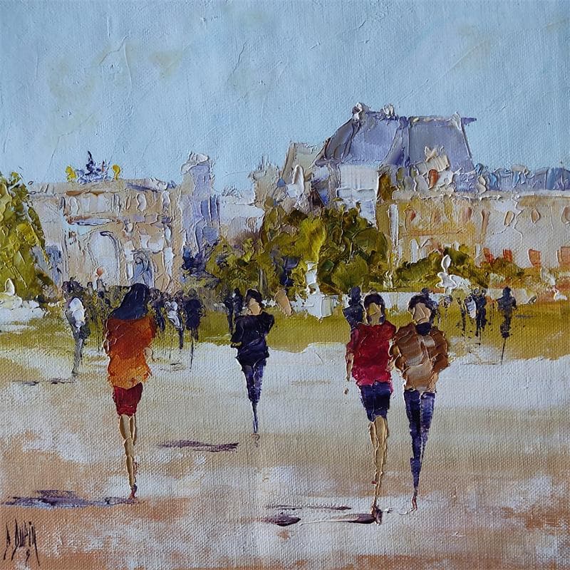 Pintura A saint germain des près por Dupin Dominique | Pintura Figurativo Life style Aceite