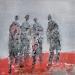 Painting Quatuor matière by Escolier Odile | Painting Figurative Life style Acrylic