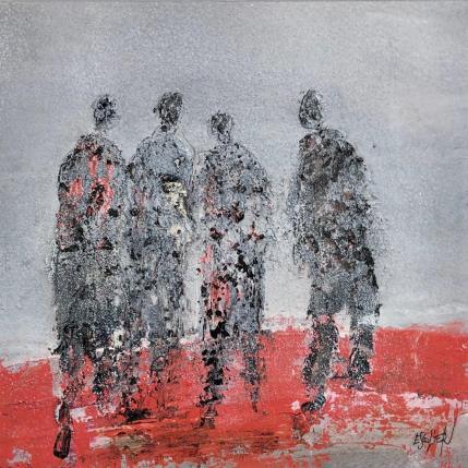 Painting Quatuor matière by Escolier Odile | Painting Figurative Acrylic Life style