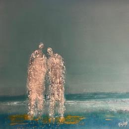 Painting Vers l'infini by Escolier Odile | Painting Figurative Acrylic
