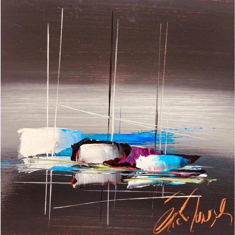 Painting Vol de nuit by Munsch Eric | Painting Figurative Marine Oil