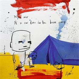 Pintura Base camp por Arens Jan hein | Pintura Arte bruto Acrílico Life style