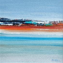 Gemälde Horizon en couleur von Fièvre Véronique | Gemälde Figurativ Acryl Marine