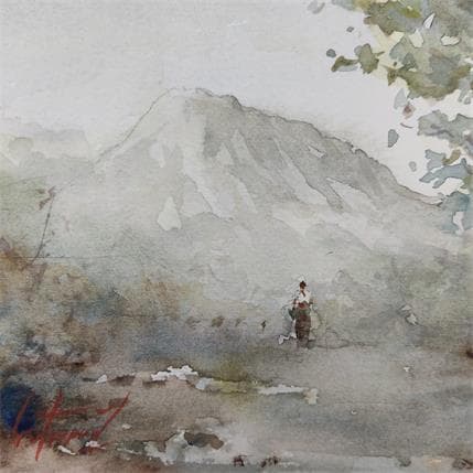 Gemälde La balade von Gutierrez | Gemälde Figurativ Aquarell Alltagsszenen