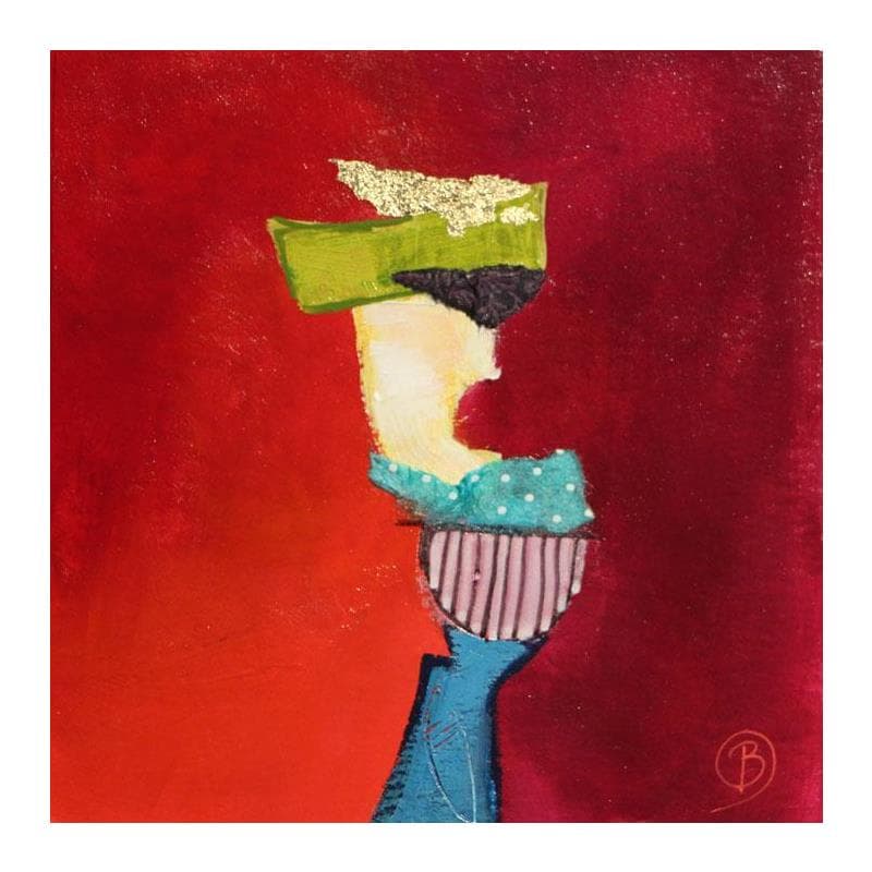 Peinture Une drôle de femme par Lau Blou | Tableau Abstrait Minimaliste Acrylique