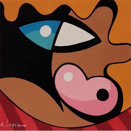 Painting HORS DE PORTEE by Lopez Alfredo | Painting Figurative Acrylic Life style