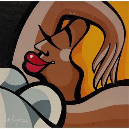 Painting DIMANCHE PLUVIEUX by Lopez Alfredo | Painting Figurative Acrylic Life style