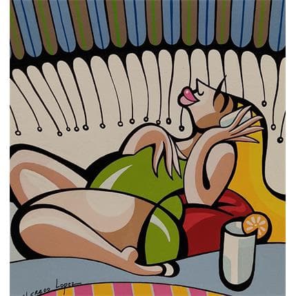 Painting L'ANNONCE DE LA BONNE NOUVELLE by Lopez Alfredo | Painting Figurative Acrylic Life style