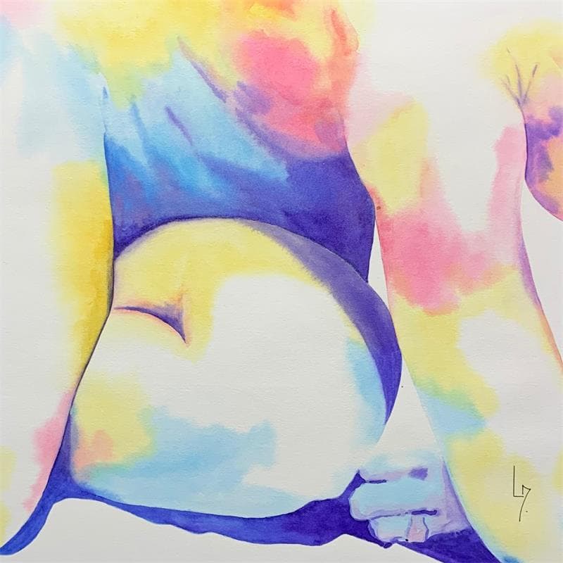 Peinture NF33 aquarelle par Loussouarn Michèle | Tableau Figuratif Nu Aquarelle