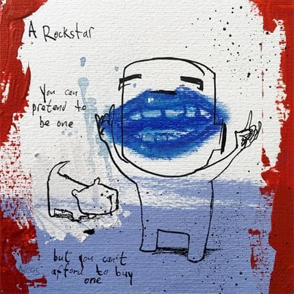 Painting A rockstar by Arens Jan hein | Painting Raw art Acrylic Life style