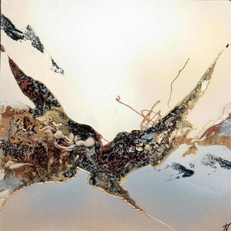 Peinture C 1032 par Naen | Tableau Abstrait Minimaliste Acrylique