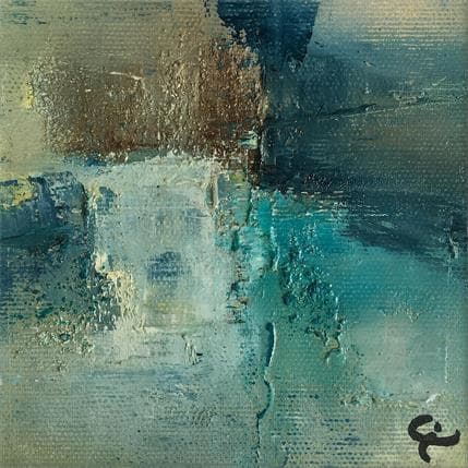 Painting Morenci turquoise by Teoli Chevieux Carine | Painting Abstract Acrylic, Oil Minimalist