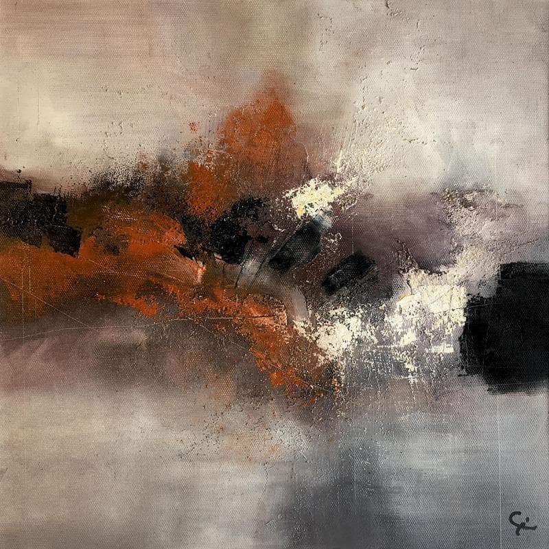 Painting Union sacrée by Teoli Chevieux Carine | Painting Abstract Minimalist Oil Acrylic