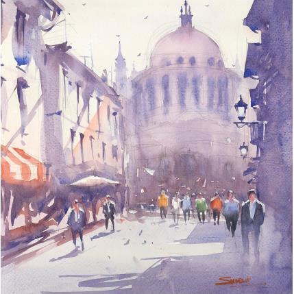 Pintura Church por Dandapat Swarup | Pintura  Acuarela