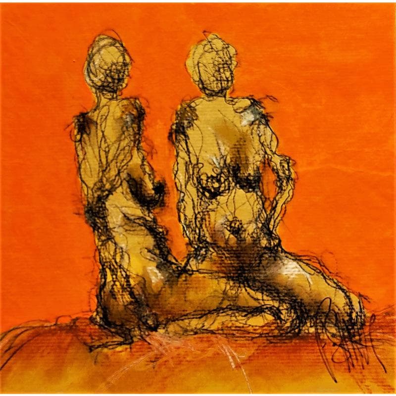 Painting Colette by Sahuc François | Painting Figurative Nude Acrylic