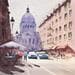 Painting Rue de Soufflot by Dandapat Swarup | Painting Figurative Urban Watercolor