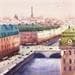 Pintura Paris in sunshine por Dandapat Swarup | Pintura Figurativo Urbano Acuarela