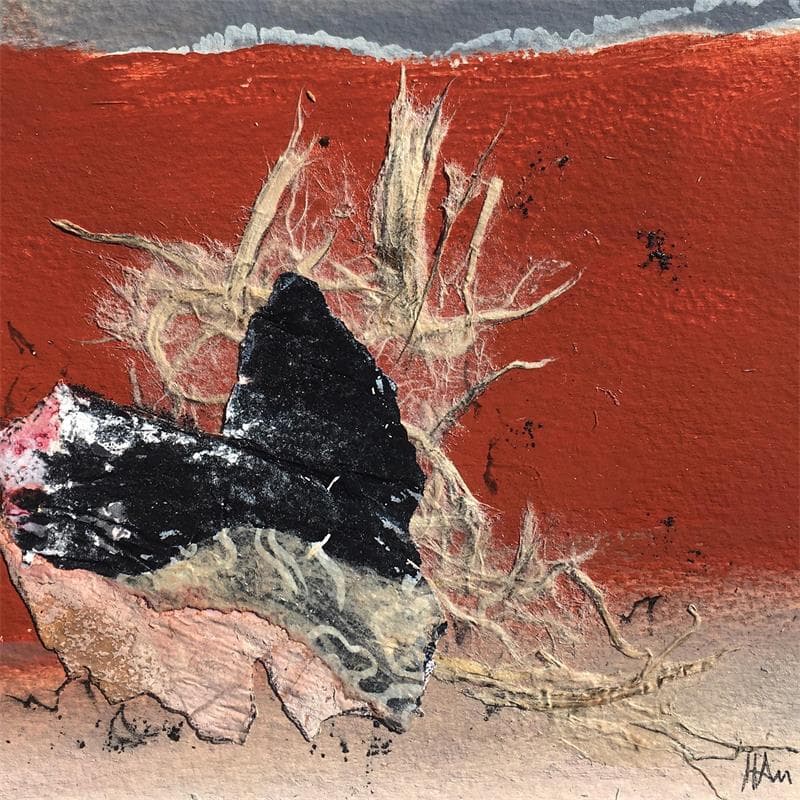 Peinture Eclosion 3 par Han | Tableau Abstrait Minimaliste