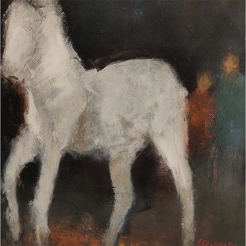 Painting Beauté animale by Fernando | Painting Figurative Animals Oil