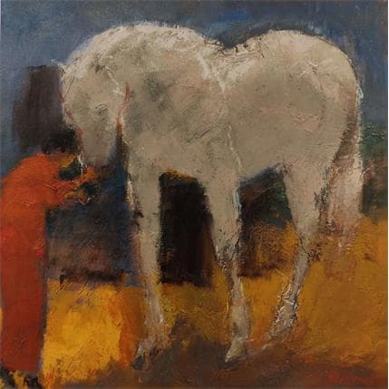 Painting Danseur by Fernando | Painting Figurative Oil Animals