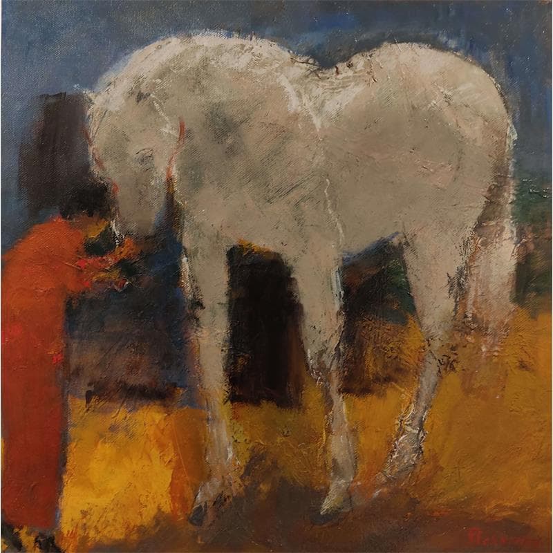 Painting Danseur by Fernando | Painting Figurative Animals Oil