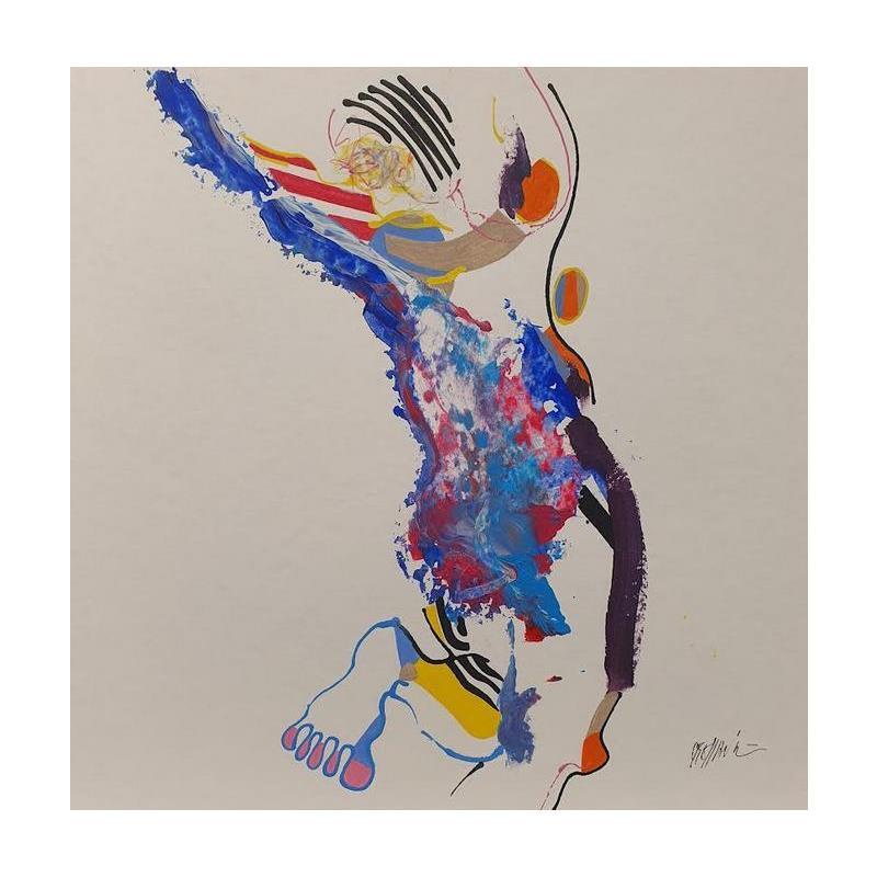 Peinture 5872 par Cressanne | Tableau Art Singulier Nu Acrylique