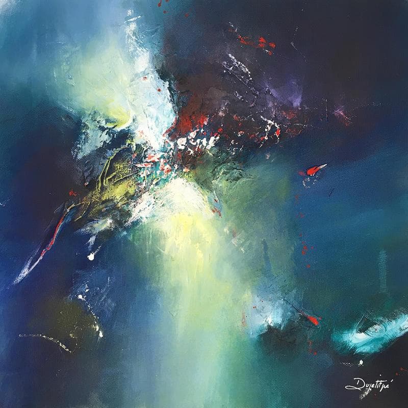 Peinture Le grand bleu par Dupetitpré Roselyne | Tableau Abstrait Minimaliste Acrylique