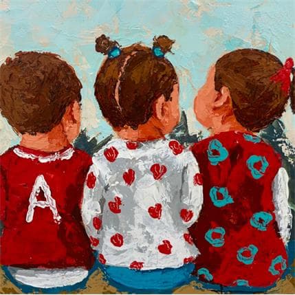 Painting A by Escobar Francesca | Painting Figurative Acrylic Life style, Portrait