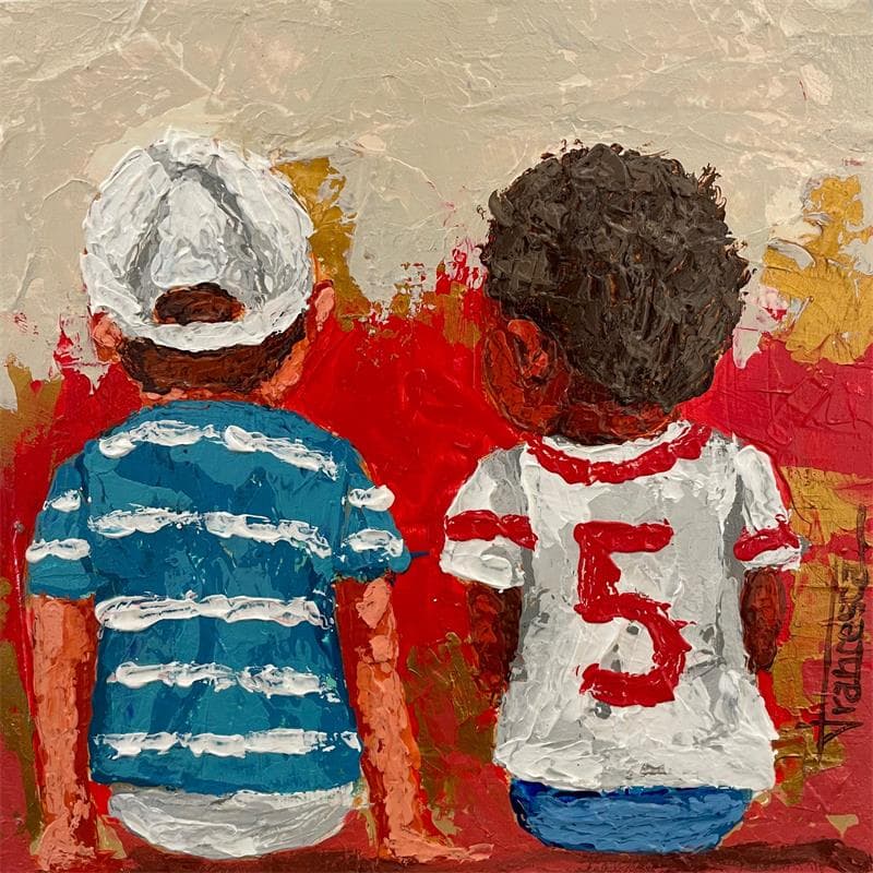 Painting Lealtad by Escobar Francesca | Painting Figurative Life style Acrylic