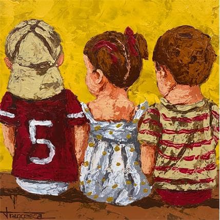 Painting Cinco by Escobar Francesca | Painting Figurative Acrylic Life style, Portrait