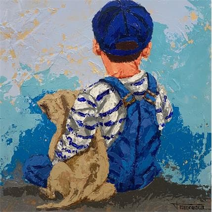 Painting Fidelidad by Escobar Francesca | Painting Figurative Acrylic Life style, Portrait