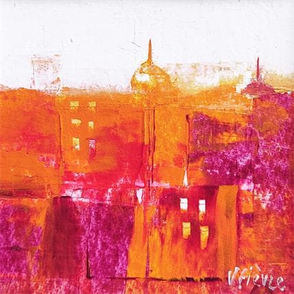 Painting Dômes en couleur by Fièvre Véronique | Painting Figurative Acrylic Urban