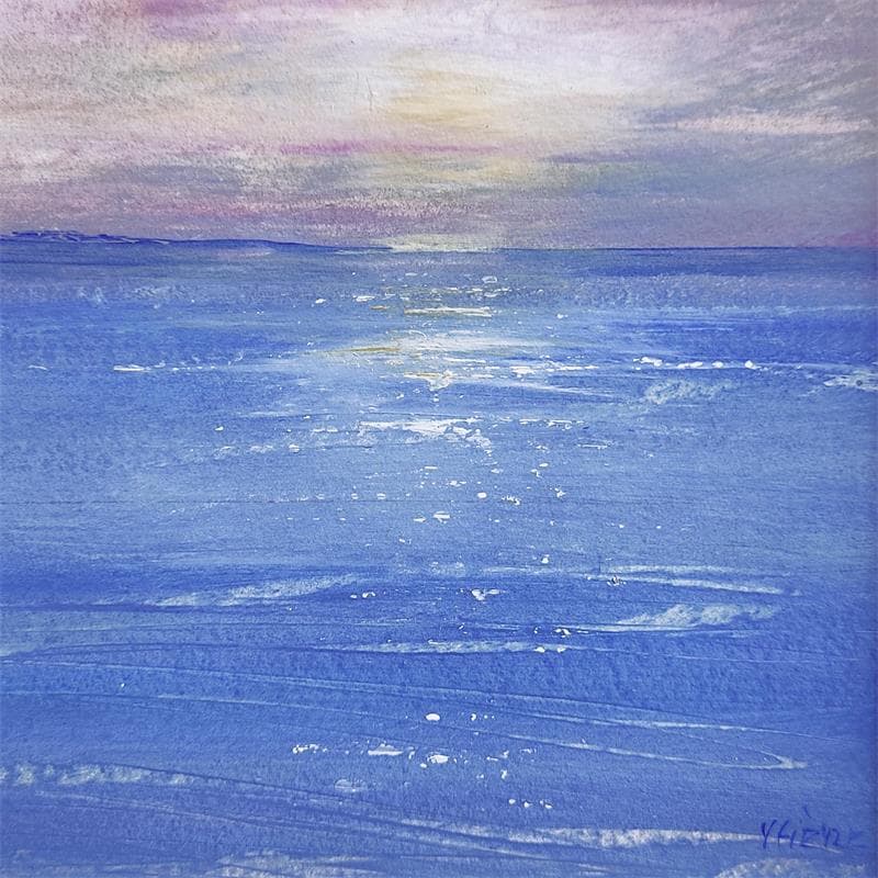 Painting Crépuscule by Fièvre Véronique | Painting Figurative Marine Acrylic