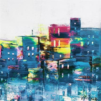 Peinture Soleil du matin par Fièvre Véronique | Tableau Figuratif Acrylique Urbain