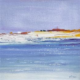 Gemälde La dune #1 von Fièvre Véronique | Gemälde Figurativ Acryl Marine