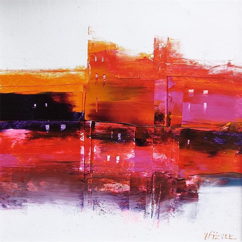 Peinture Les remparts de la ville #2 par Fièvre Véronique | Tableau Figuratif Paysages Acrylique