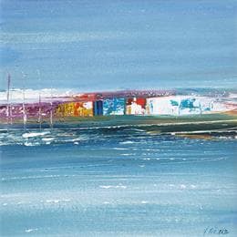 Gemälde Cabanes de pêcheurs #1 von Fièvre Véronique | Gemälde Figurativ Acryl Marine