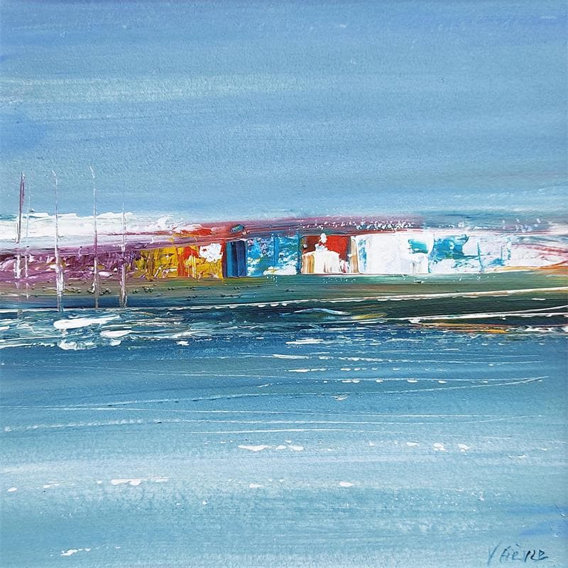 Painting Cabanes de pêcheurs #1 by Fièvre Véronique | Painting Figurative Marine Acrylic