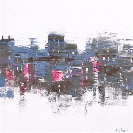 Peinture Jour de brouillard par Fièvre Véronique | Tableau Figuratif Acrylique Urbain