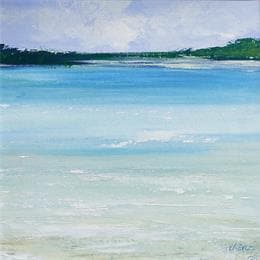 Gemälde Eaux pâles von Fièvre Véronique | Gemälde Figurativ Acryl Marine