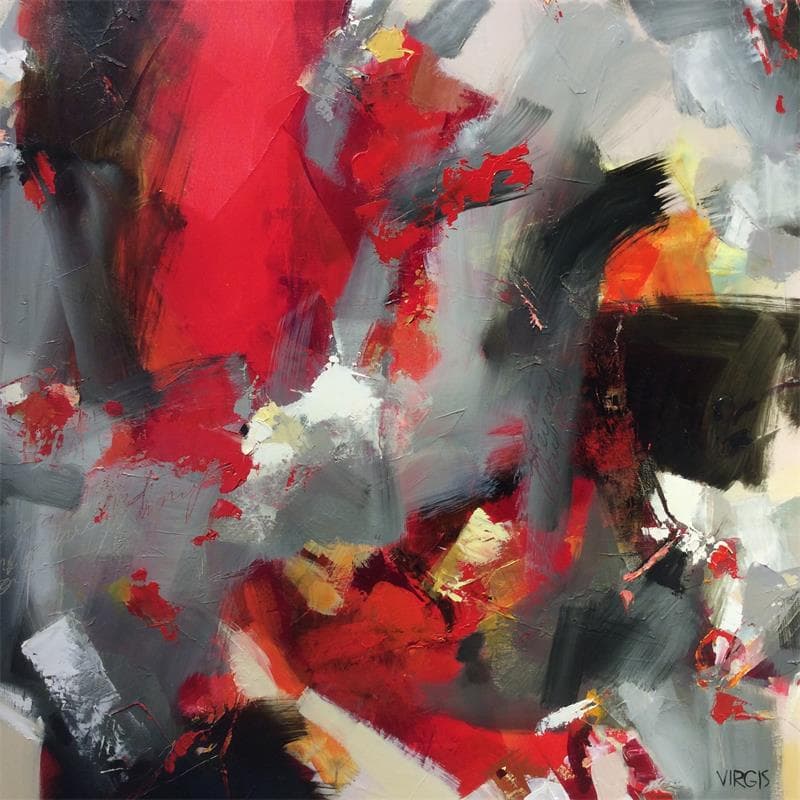 Peinture Emotion in motion par Virgis | Tableau Abstrait Minimaliste Huile