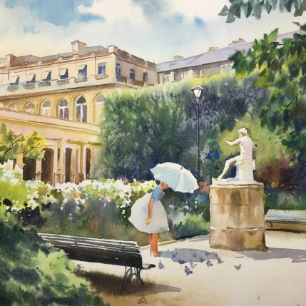 Pintura Paris S25 por Khodakivskyi Vasily | Pintura Figurativo Acuarela Life style