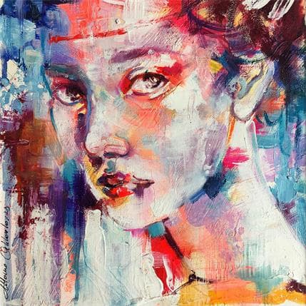 Painting Aislin by Abbondanzia Monica | Painting Figurative Acrylic Portrait