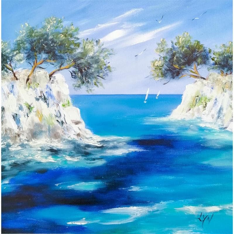 Painting environs de Marseille by Lyn | Painting Figurative Landscapes Oil