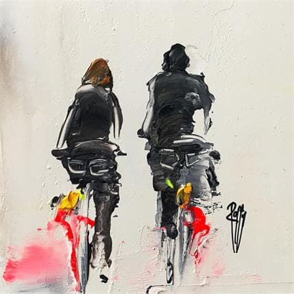 Painting Balade à deux by Raffin Christian | Painting Figurative Oil Life style