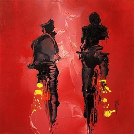 Painting Un temps pour nous by Raffin Christian | Painting Figurative Oil Life style