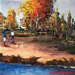 Peinture Riacho fundo par Chico Souza | Tableau Figuratif Huile Paysages